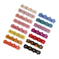 Amazon Hot Selling Acrylic Hair Accessories 29 Colors Enamel Hairpins Candy Color Flower Hair Clips For Girls Kids